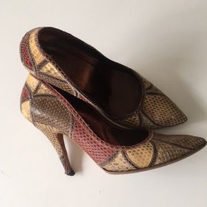 Used Gucci snakeskin pumps (moderately used)